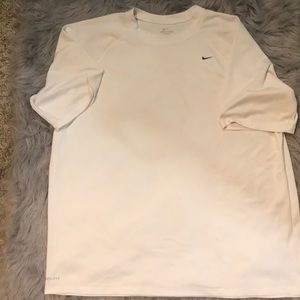 White Nike athletic shirt